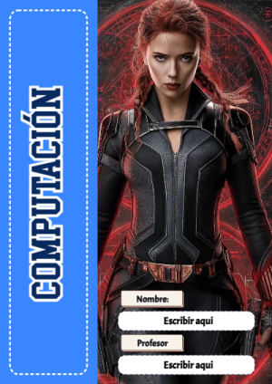 Portada de Avengers de Computación para cuaderno ideal para niños - para personalizar tus materias