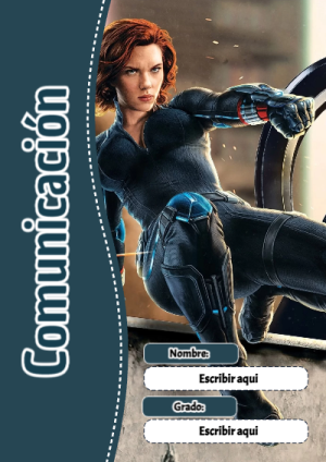 Portada de Avengers de Comunicación para cuaderno para niños de primaria - perfecto para organizar tus apuntes