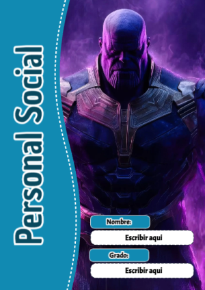 Portada de Avengers de Personal Social para cuaderno con diseño bonito - estilo único para estudiantes