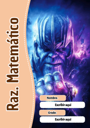 Portada de Avengers de Raz. Matemático para cuaderno fácil de imprimir - para todas las edades y grados
