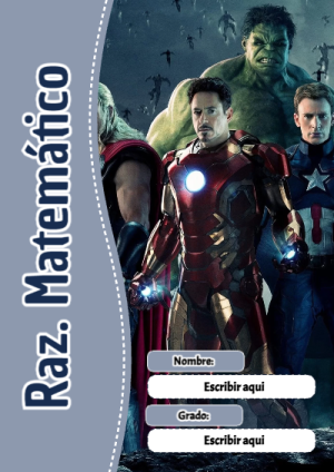 Portada de Avengers de Raz. Matemático para cuaderno para clases - para todas las edades y grados