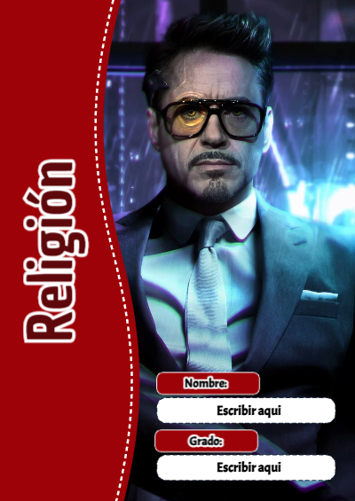 Portada de Avengers de Religión Editable para Imprimir Gratis