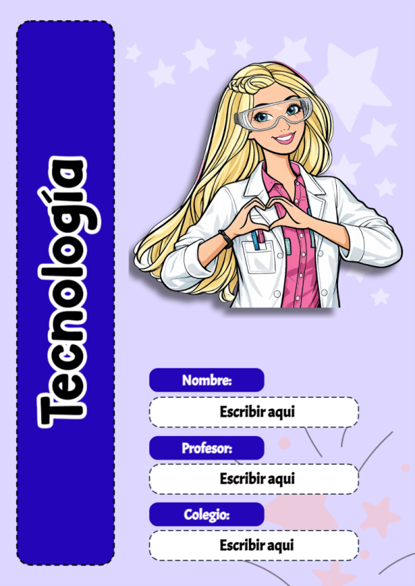 Portada de Barbie de Tecnología para cuaderno ideal para niños - tendencia educativa 2026