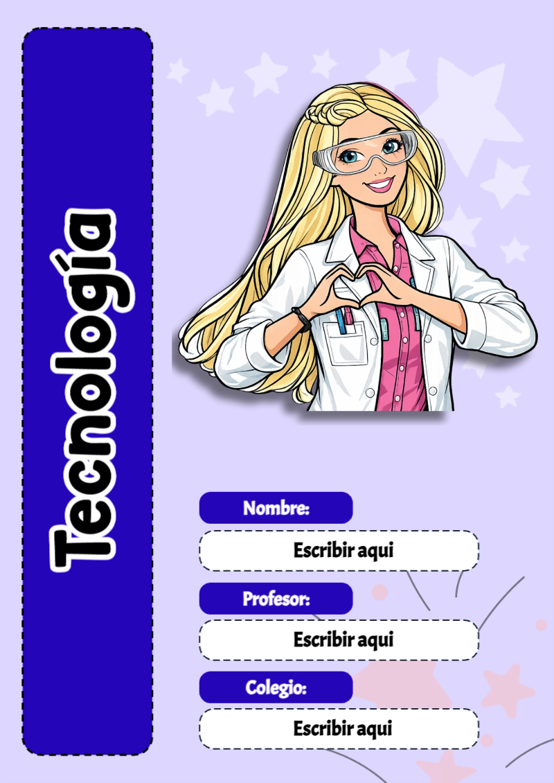 Portada de Barbie de Tecnología para cuaderno ideal para niños - tendencia educativa 2026