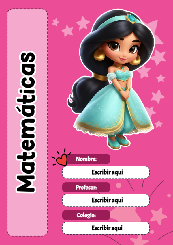 Portada de bases de Matemáticas para cuaderno decorativa y bonita - versión premium para imprimir