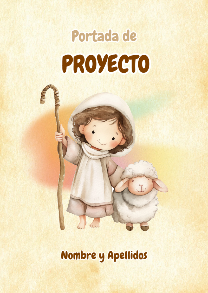 Portada de bases Religion Secundaria Niño para cuaderno bonita para imprimir - formato digital listo para usar