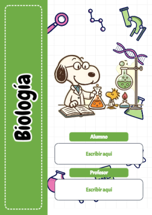 Portada de Biologia para cuaderno personalizada para imprimir - estilo único para estudiantes