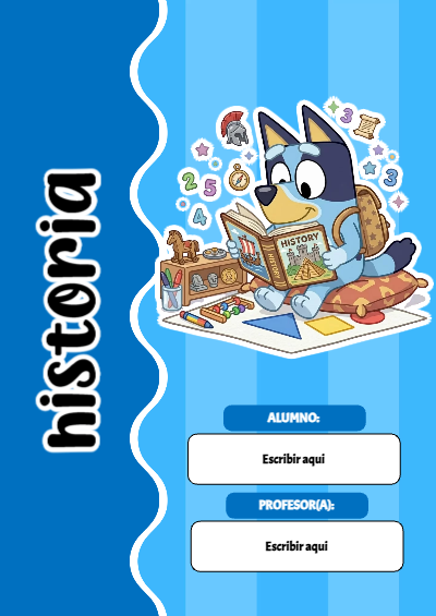 Portada de Bluey de Bluey para historia Editable para Imprimir Gratis