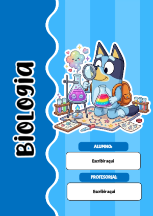 Portada de Bluey para biologia para cuaderno con estilo creativo - ideal para el nuevo año escolar
