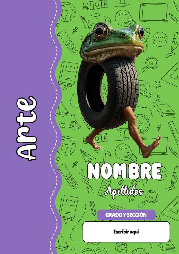 Portada de Brainrot de Arte para cuaderno con estilo infantil - ideal para cuadernos de espiral