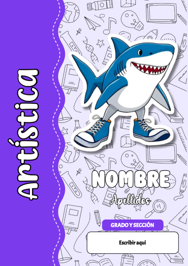 Portada de Brainrot de Artística para cuaderno para clases - creación especial de Mini Canva