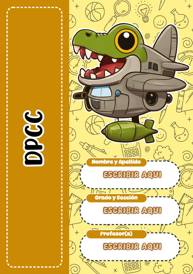 Portada de Brainrot de DPCC para cuaderno personalizada para imprimir - versión premium para imprimir