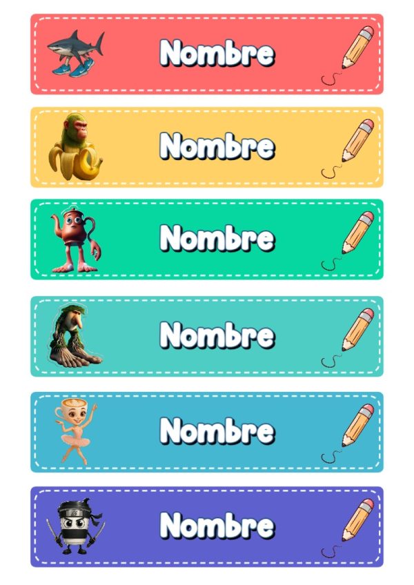 Etiquetas de Brainrot para primaria y preescolar - creación especial de Mini Canva