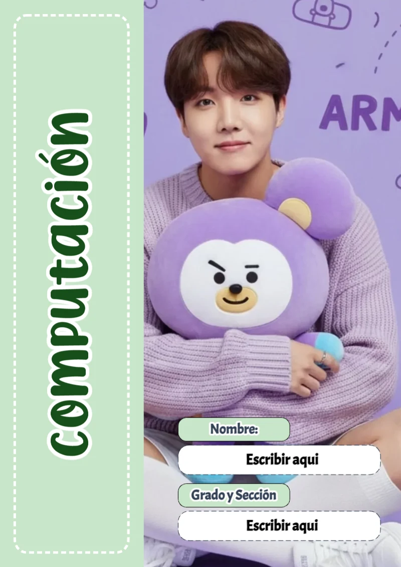 Portada de BTS Computación para cuaderno escolar creativa - para todas las edades y grados