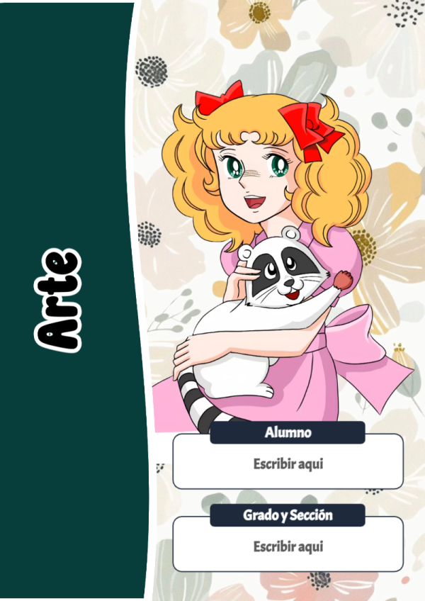 Portada de Candy de Arte para cuaderno para clases - disponible para descarga gratuita