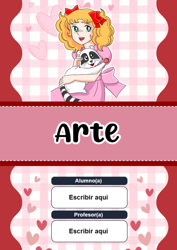 Portada de Candy de Arte para cuaderno para niños de primaria - para el regreso a clases