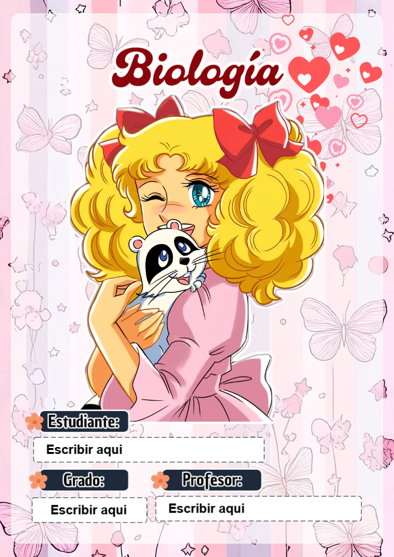 Portada de Candy de Biología Editable para Imprimir Gratis