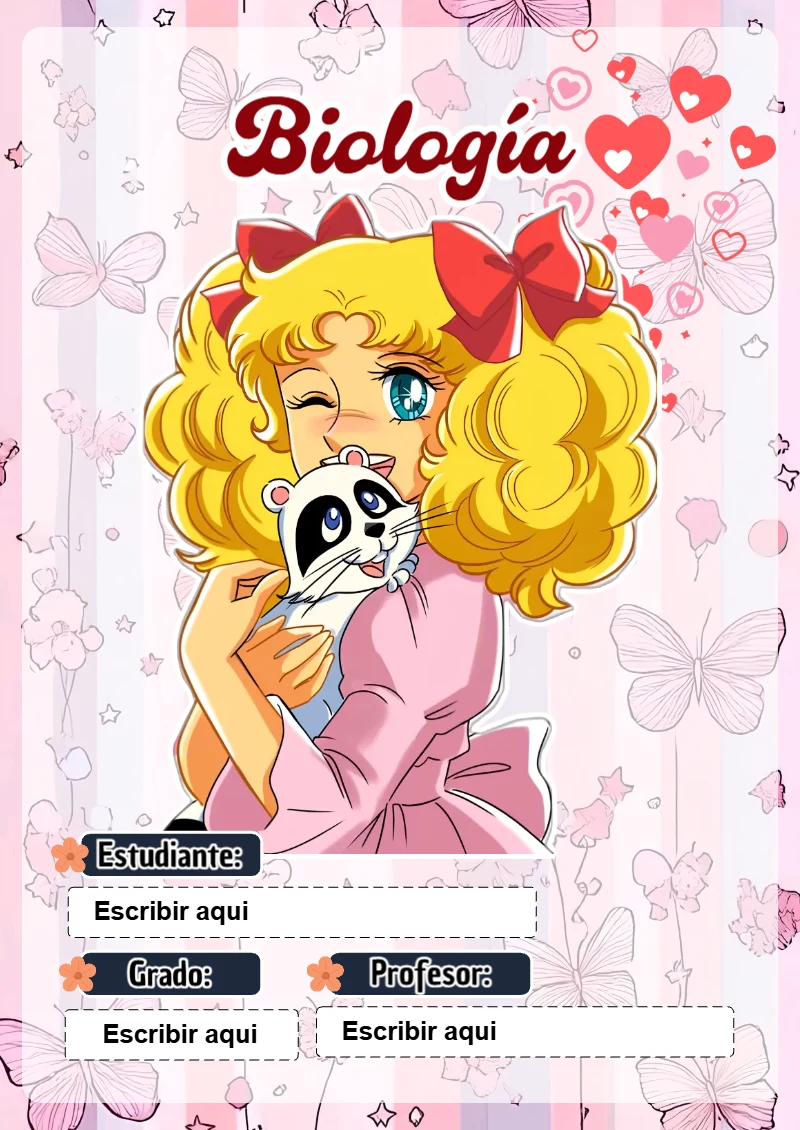 Portada de Candy de Biología Editable para Imprimir Gratis
