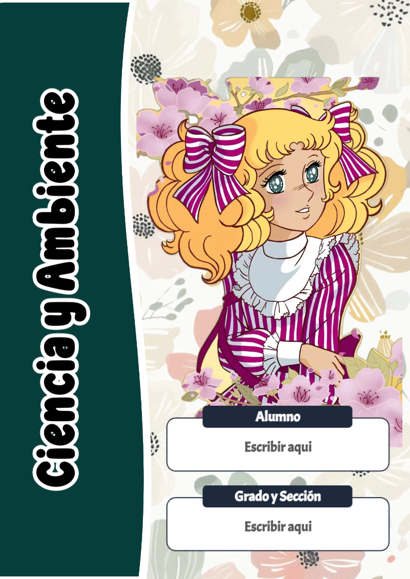 Portada de Candy de Ciencia y Ambiente Editable para Imprimir Gratis