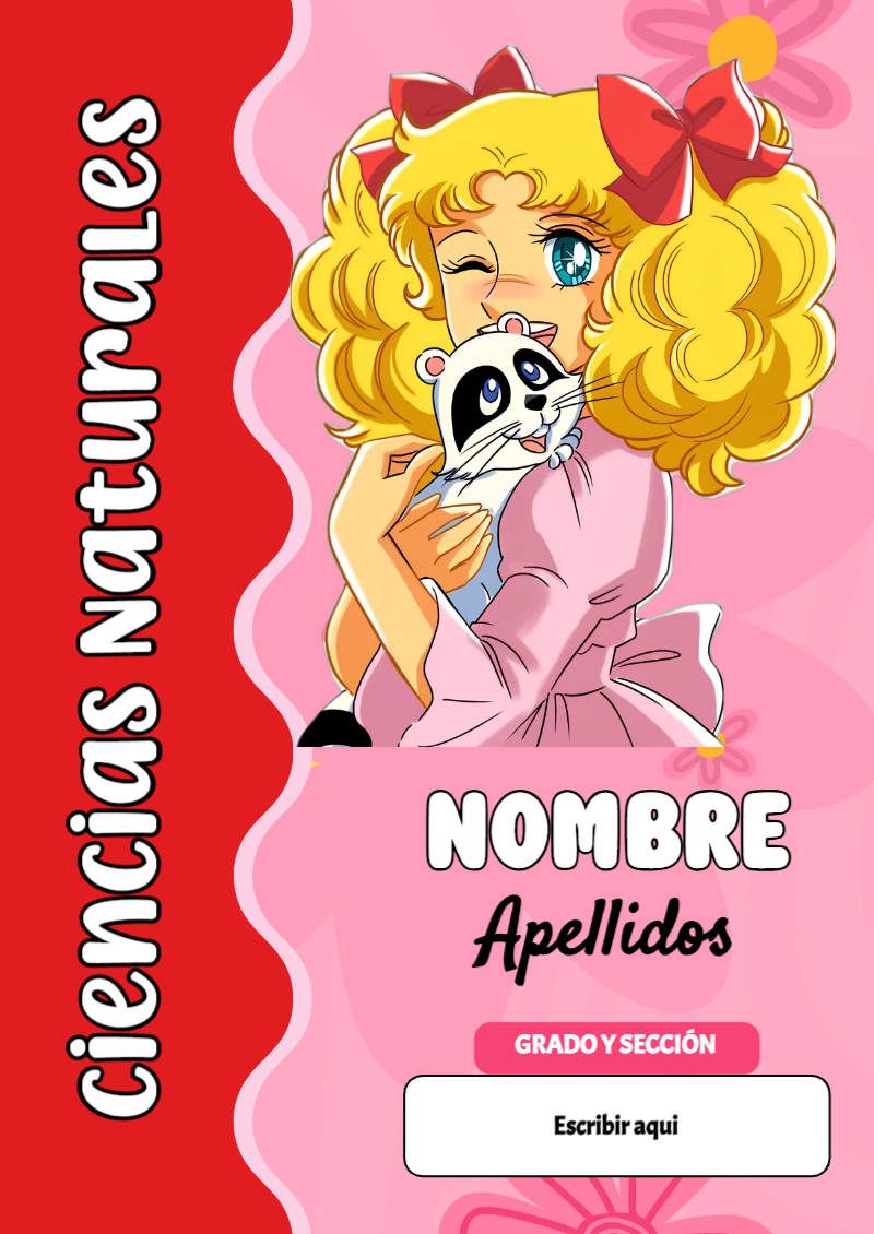 Portada de Candy de Ciencias Naturales Editable para Imprimir Gratis