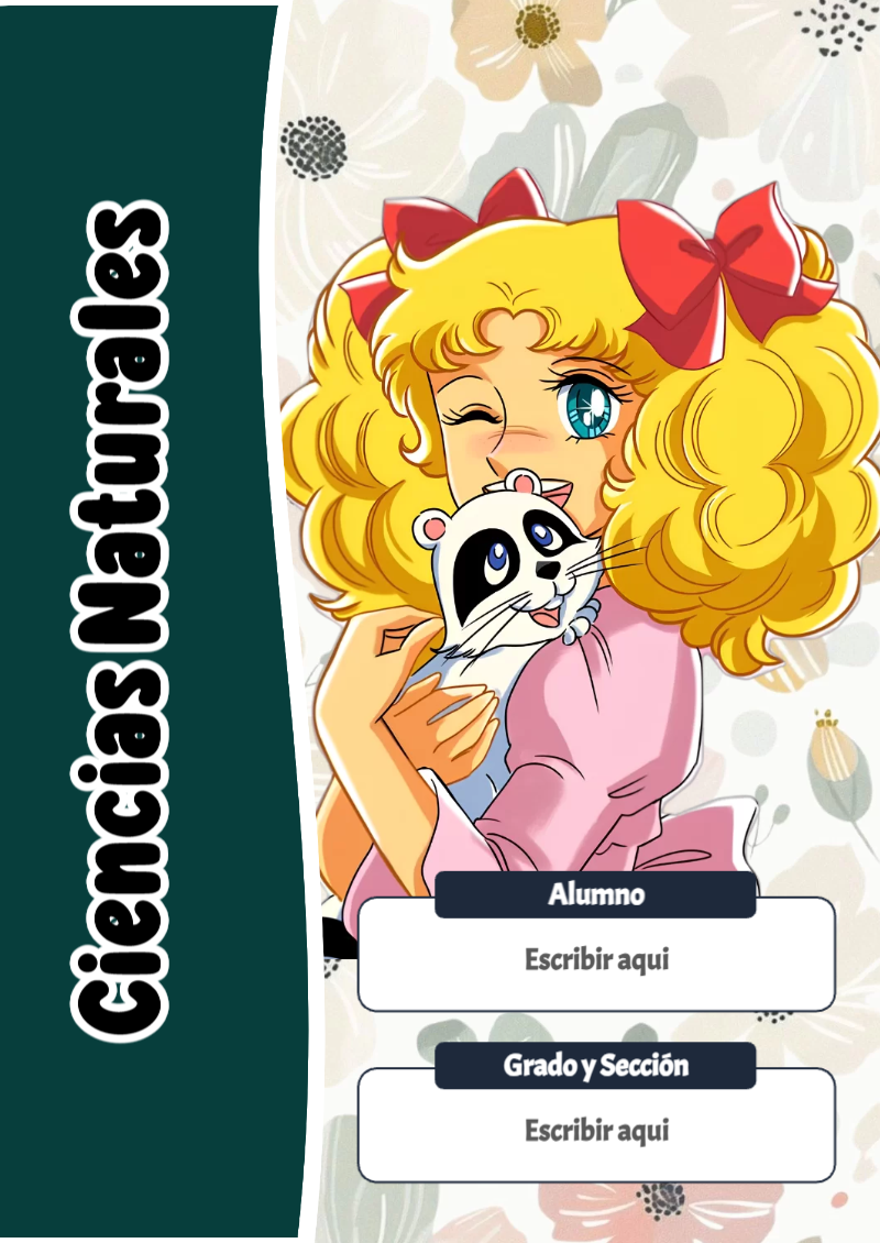 Portada de Candy de Ciencias Naturales Editable para Imprimir Gratis