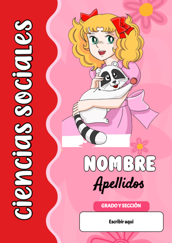 Portada de Candy de Ciencias Sociales para cuaderno con estilo creativo - creación especial de Mini Canva
