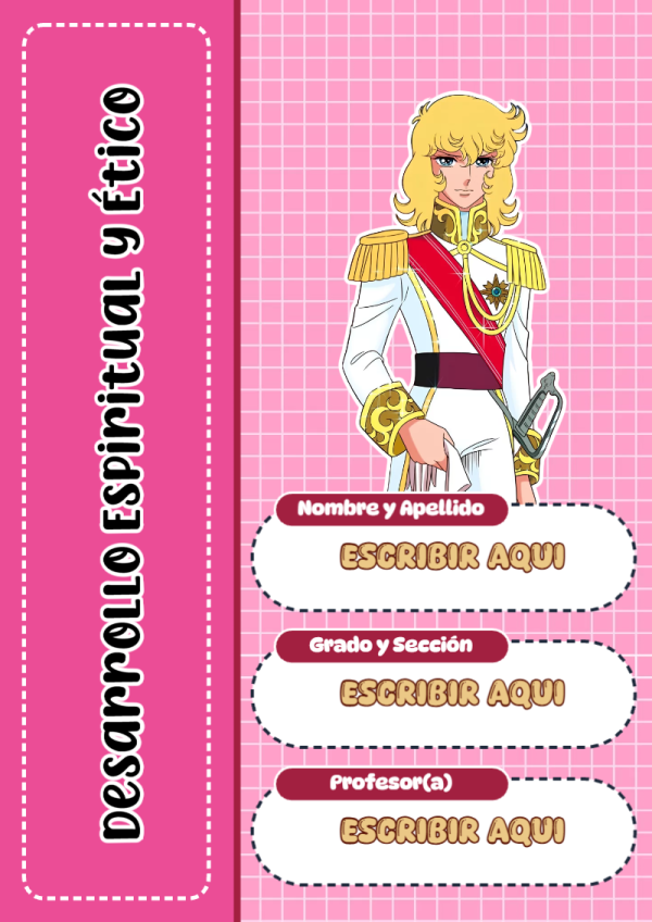 Portada de Candy de Desarrollo Espiritual y Ético para cuaderno para clases - estilo único para estudiantes