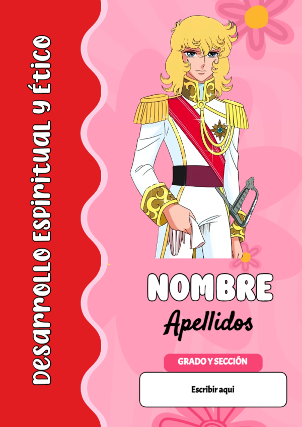Portada de Candy de Desarrollo Espiritual y Ético para cuaderno con diseño bonito - con colores vivos y llamativos