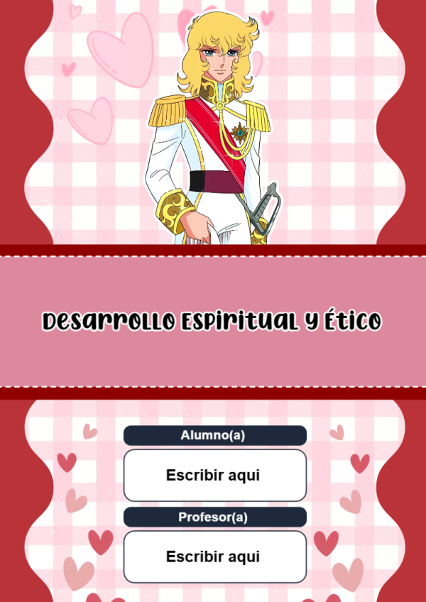 Portada de Candy de Desarrollo Espiritual y Ético para cuaderno para clases - versión premium para imprimir