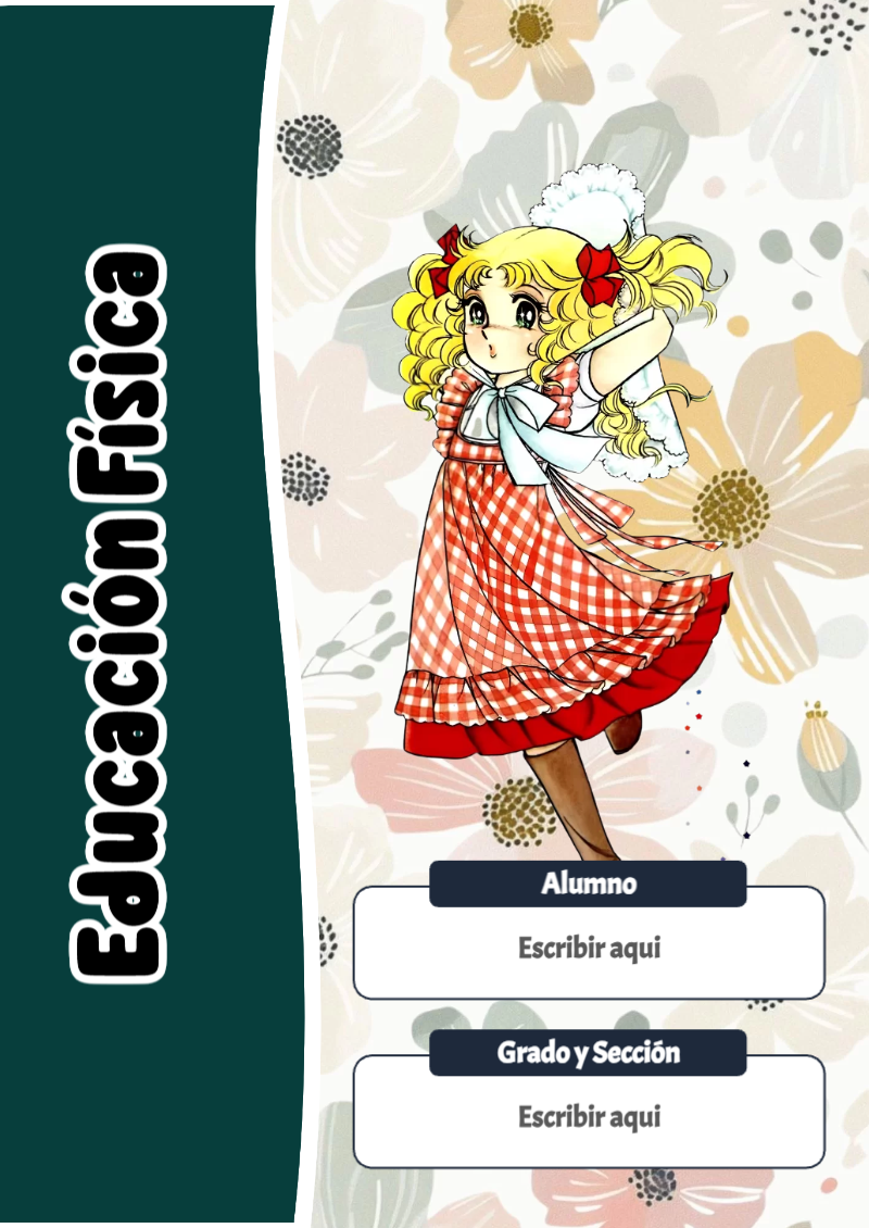Portada de Candy de Educación Física Editable para Imprimir Gratis