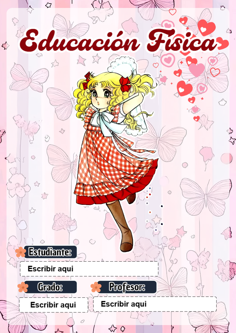 Portada de Candy de Educación Física Editable para Imprimir Gratis