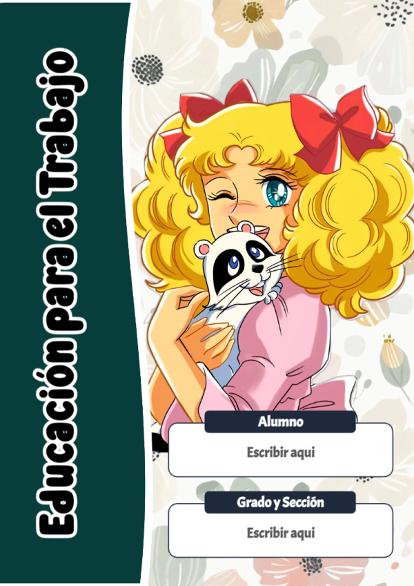 Portada de Candy de Educación para el Trabajo para cuaderno para estudiantes - perfecto para organizar tus apuntes