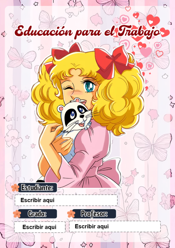 Portada de Candy de Educación para el Trabajo para cuaderno para estudiantes - ideal para cuadernos de espiral