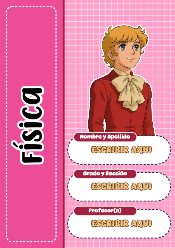 Portada de Candy de Física para cuaderno con diseño escolar - para todas las edades y grados