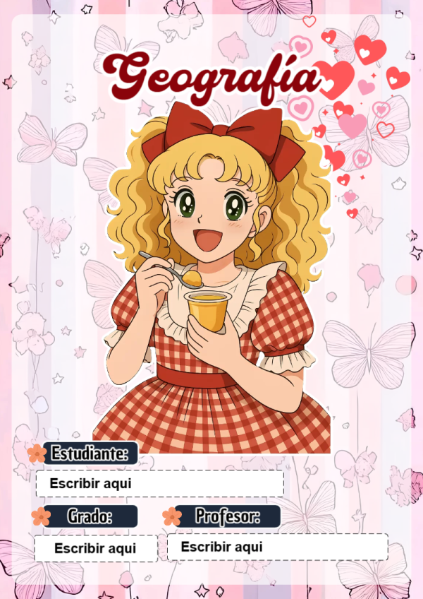 Portada de Candy de Geografía para cuaderno para clases - para todas las edades y grados