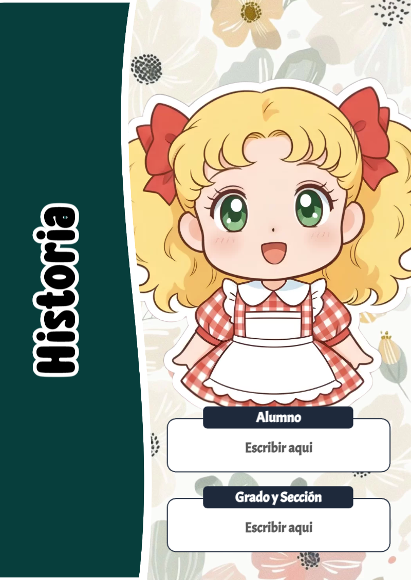 Portada de Candy de Historia Editable para Imprimir Gratis