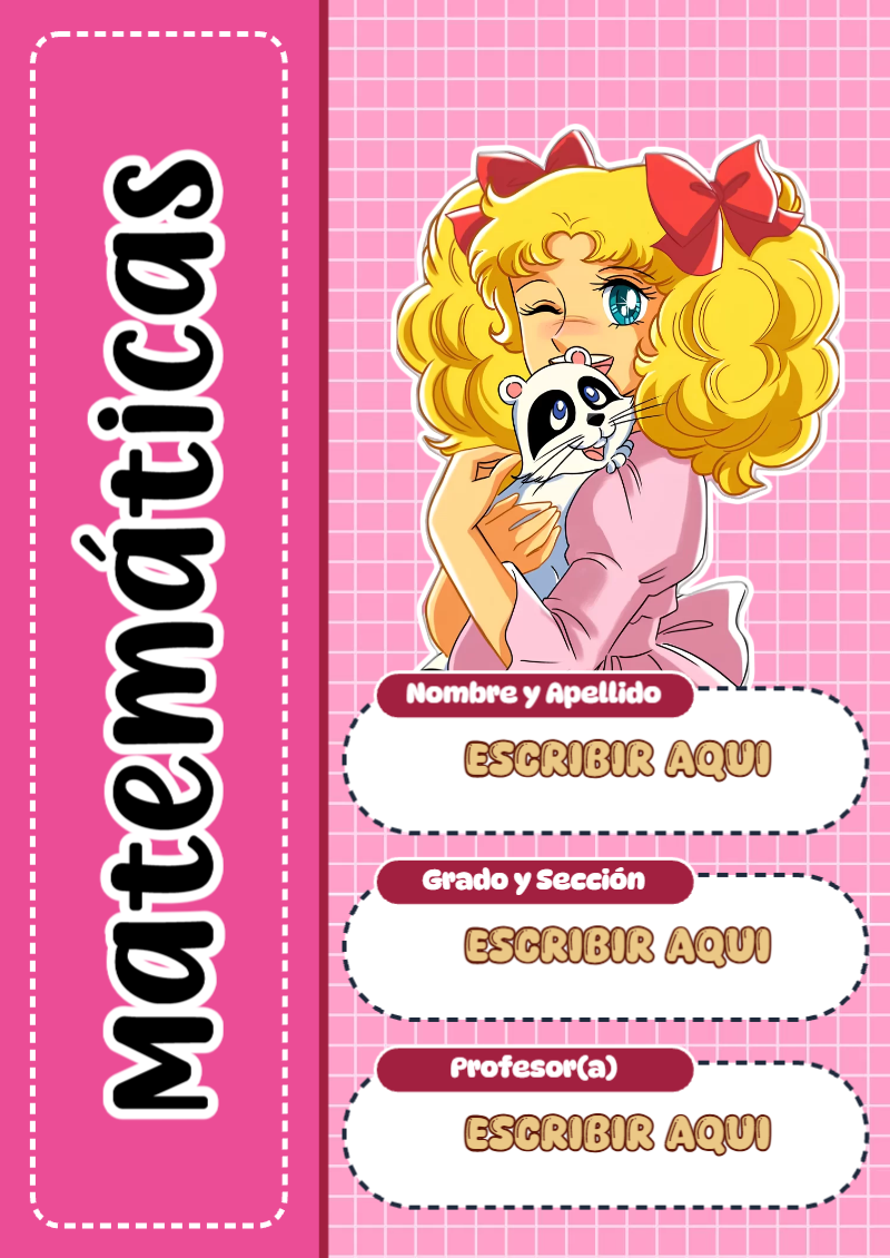Portada de Candy de Matemáticas Editable para Imprimir Gratis