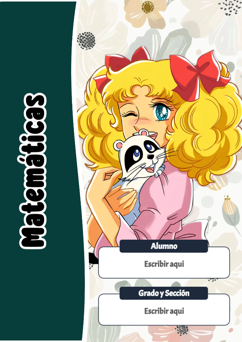 Portada de Candy de Matemáticas Editable para Imprimir Gratis