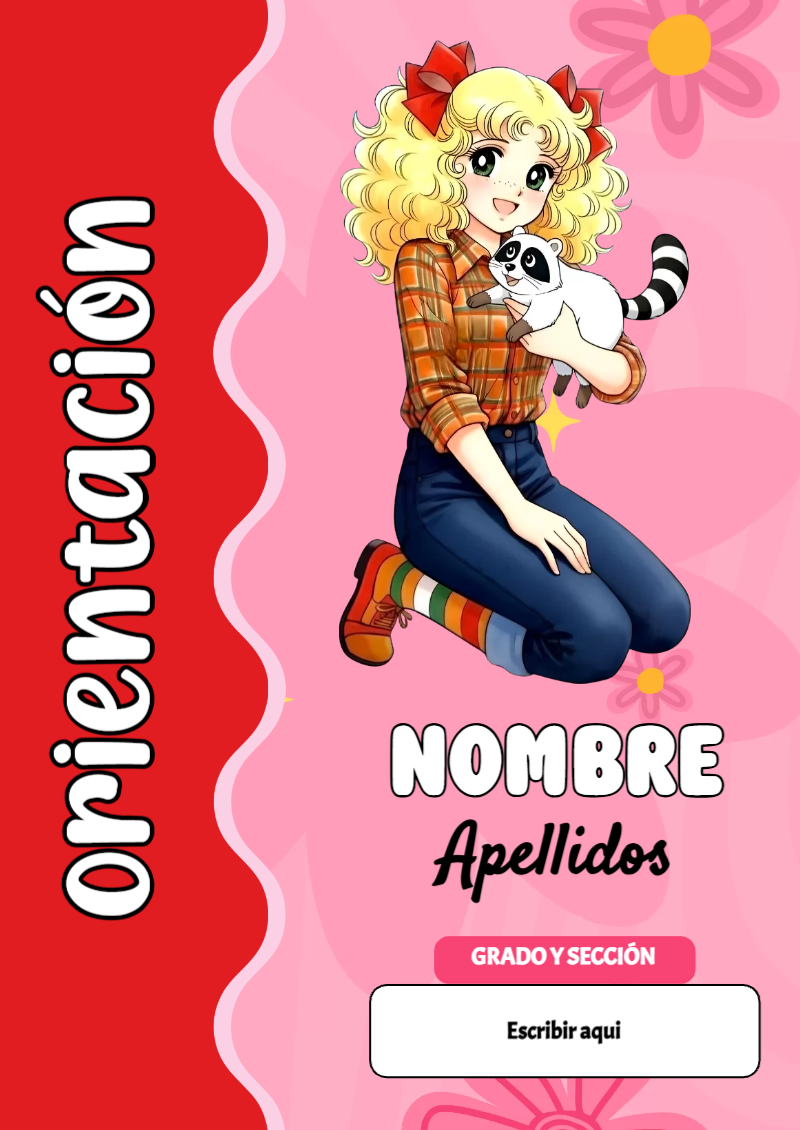 Portada de Candy de Orientación para cuaderno ideal para niños - diseño escolar moderno