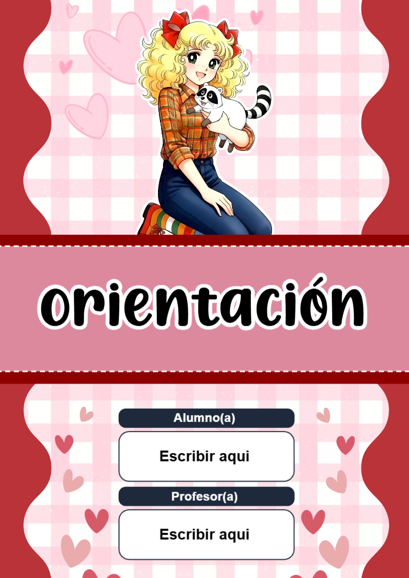 Portada de Candy de Orientación Editable para Imprimir Gratis