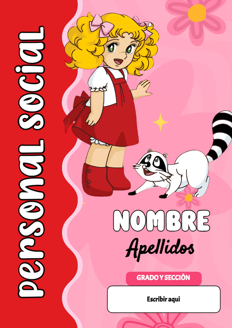Portada de Candy de Personal Social Editable para Imprimir Gratis