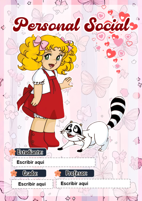Portada de Candy de Personal Social para cuaderno ideal para niños - perfecto para organizar tus apuntes