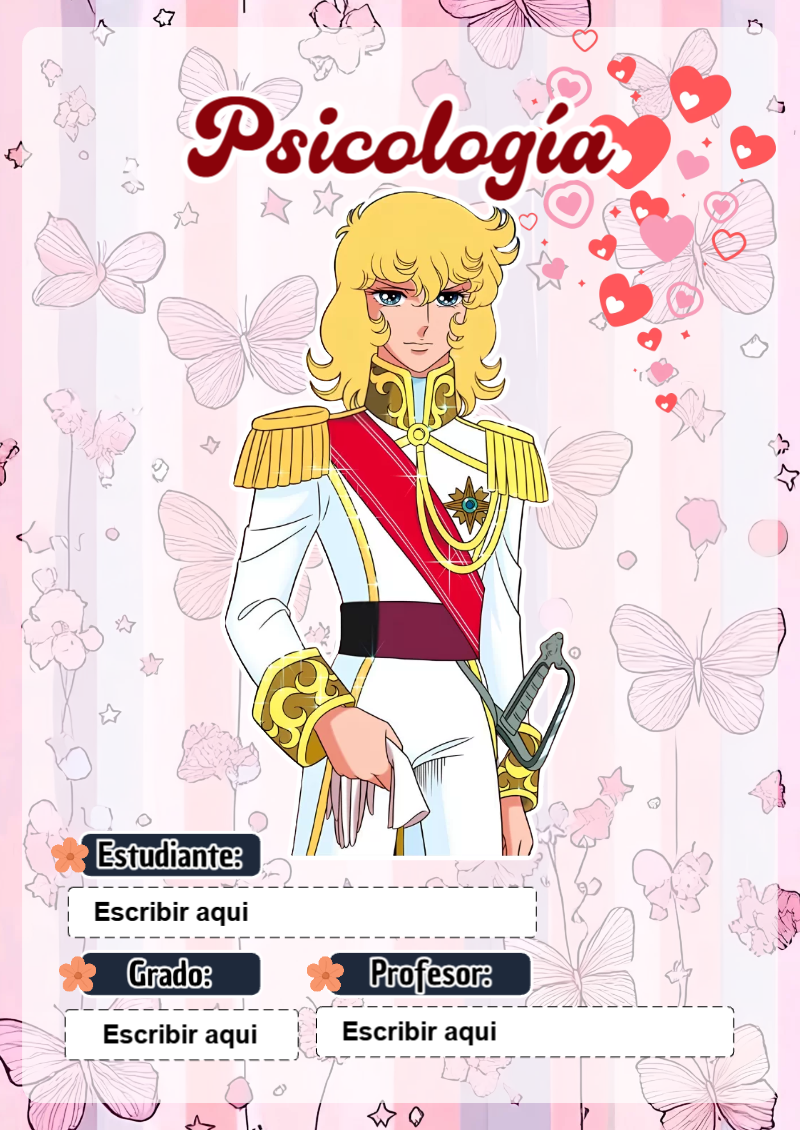Portada de Candy de Psicología para cuaderno lista para imprimir en A4 - tendencia educativa 2026