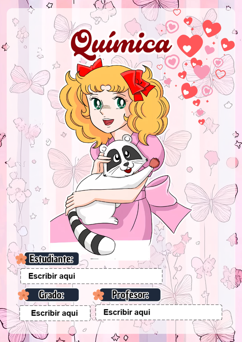 Portada de Candy de Química Editable para Imprimir Gratis