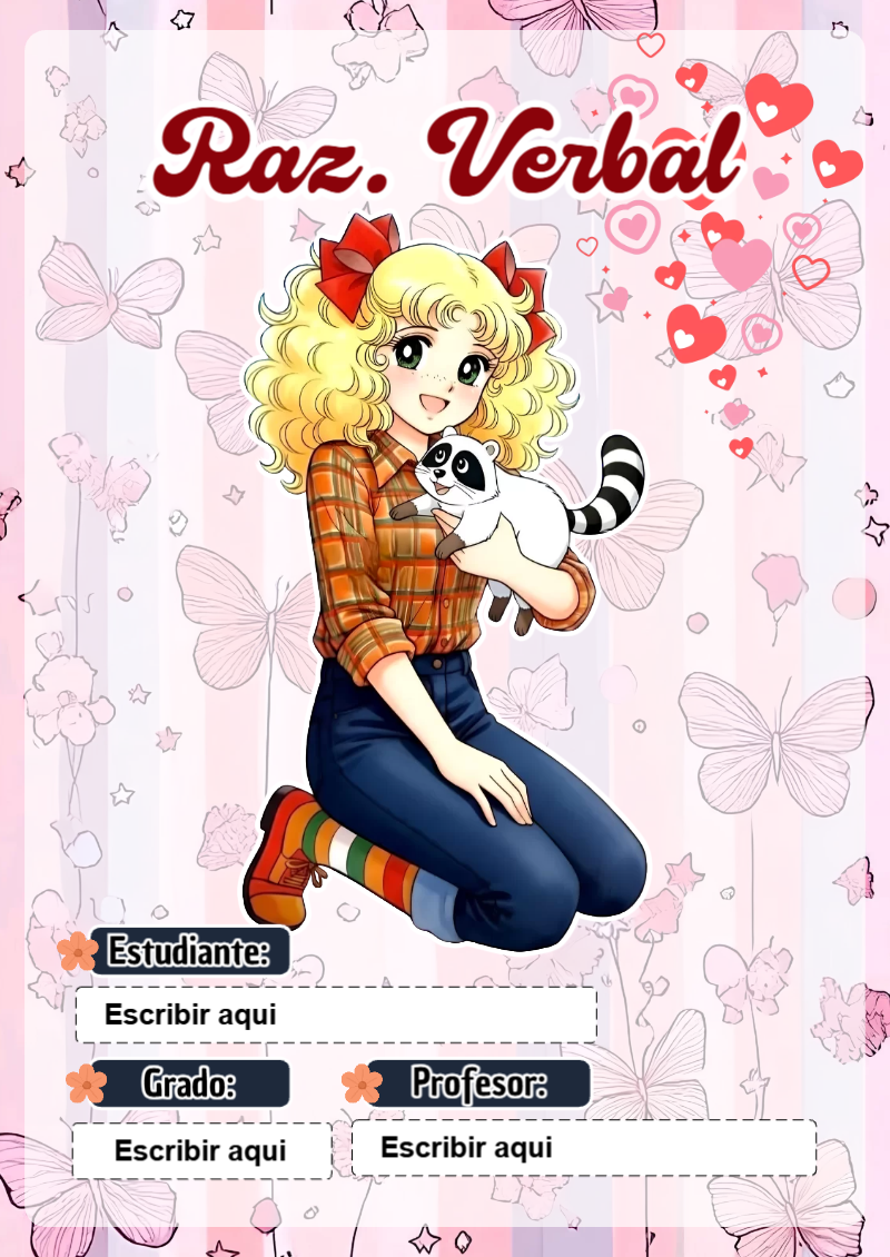 Portada de Candy de Raz. Verbal Editable para Imprimir Gratis