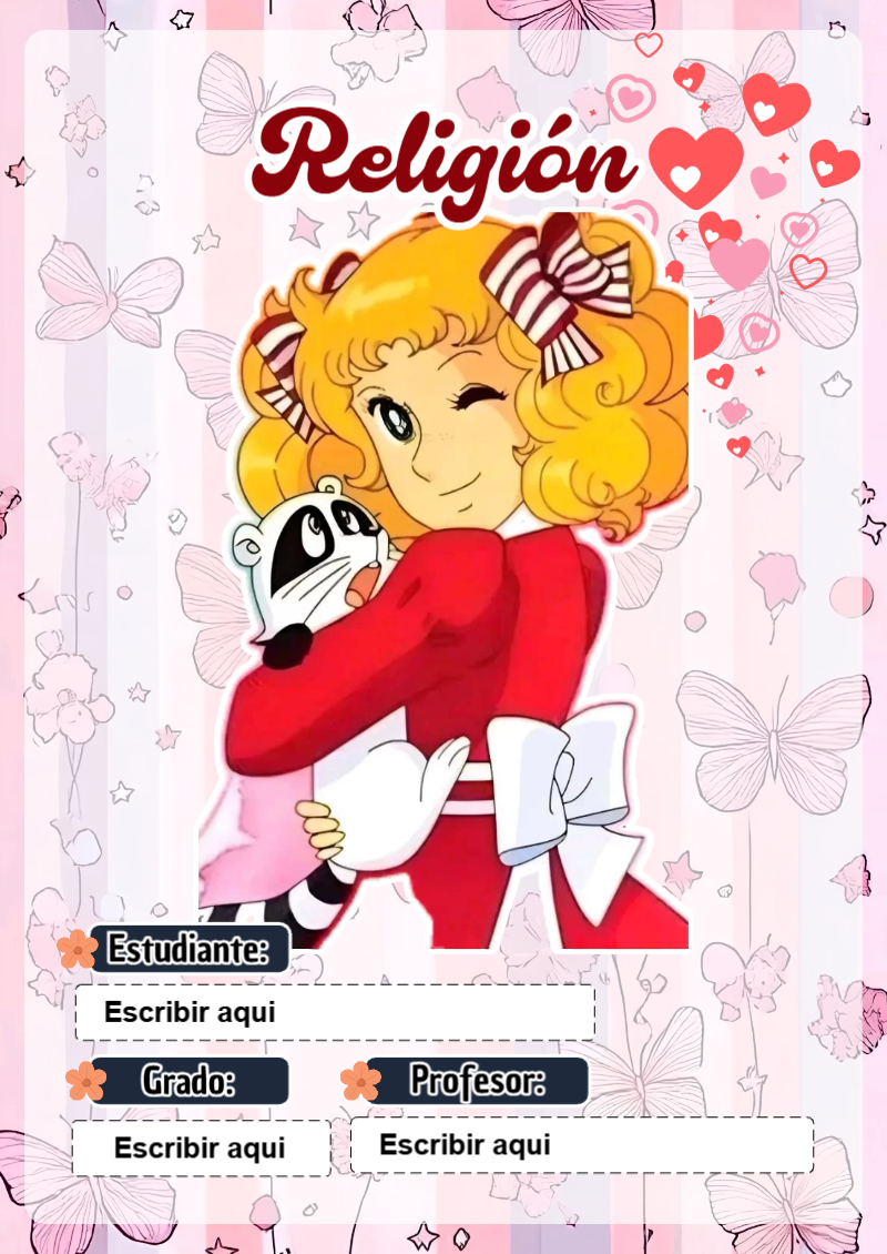Portada de Candy de Religión Editable para Imprimir Gratis