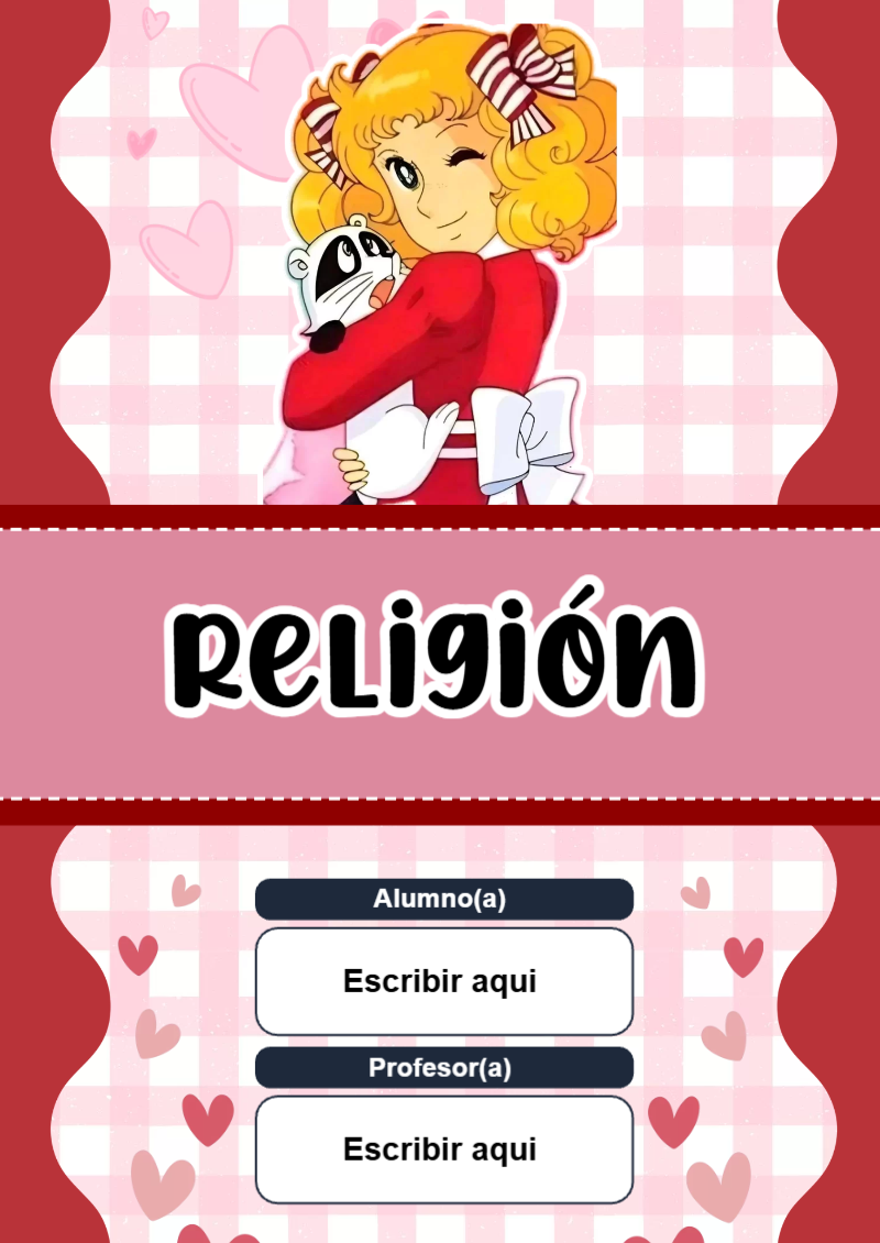 Portada de Candy de Religión Editable para Imprimir Gratis