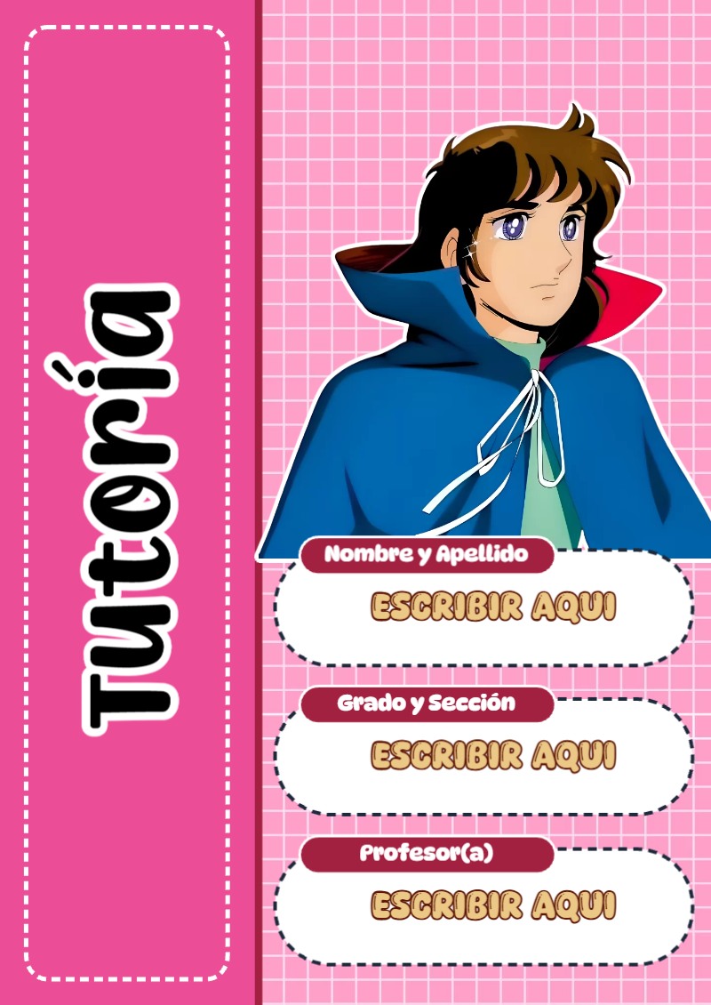 Portada de Candy de Tutoría Editable para Imprimir Gratis