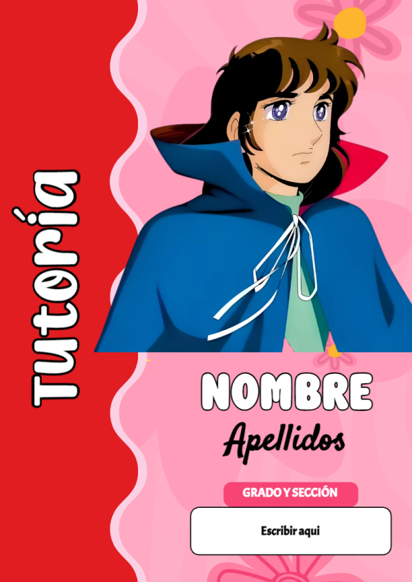 Portada de Candy de Tutoría para cuaderno escolar para imprimir gratis - ideal para el nuevo año escolar