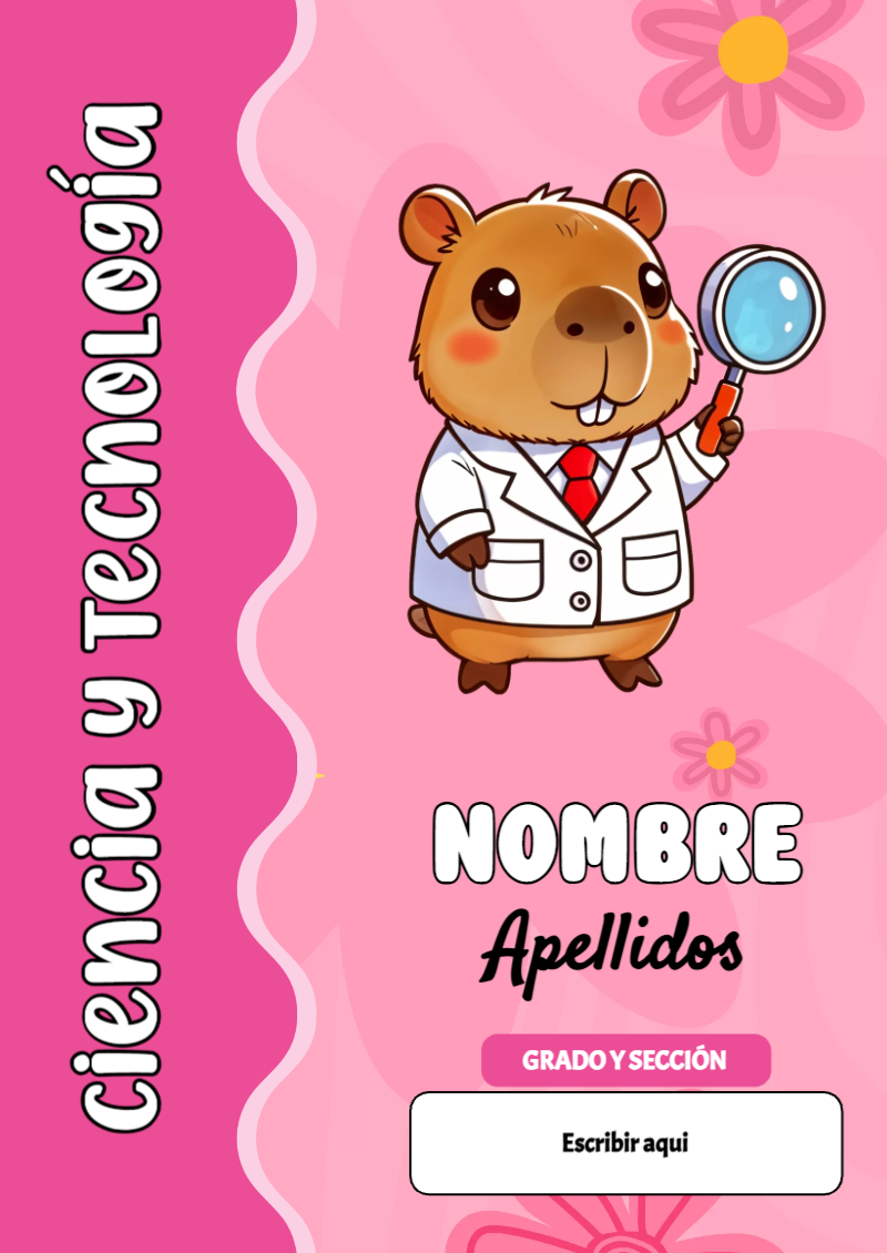 Portada de Capibara de Ciencia y Tecnología Editable para Imprimir Gratis